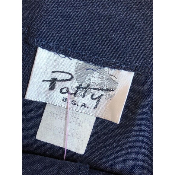 1990s-Y2K PATTY U.S.A. Navy Blue Lace Up Navy Blue Mini Shorts. XS-S - Picture 7 of 7